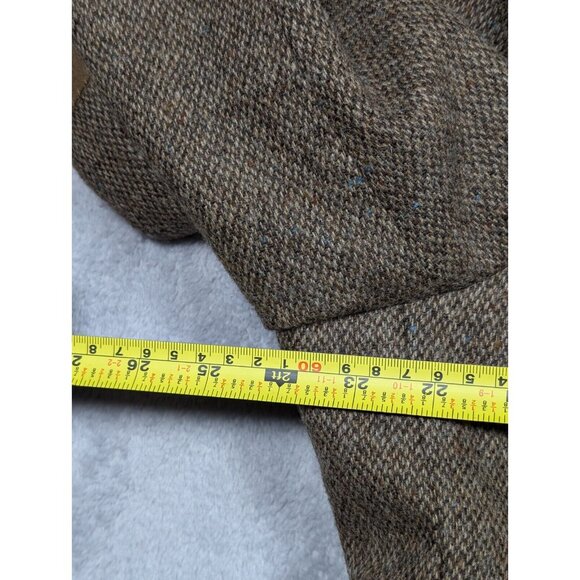 Stewart County Blazer Mens 48L Brown Wool Academia Elbow Patch Acorn Button - Picture 13 of 16
